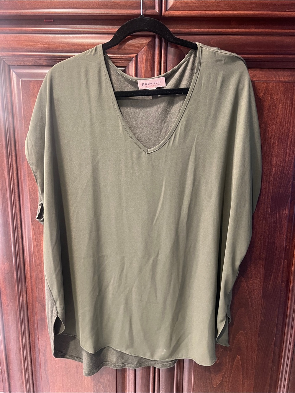 Philosophy Olive V-Neck Tunic Top